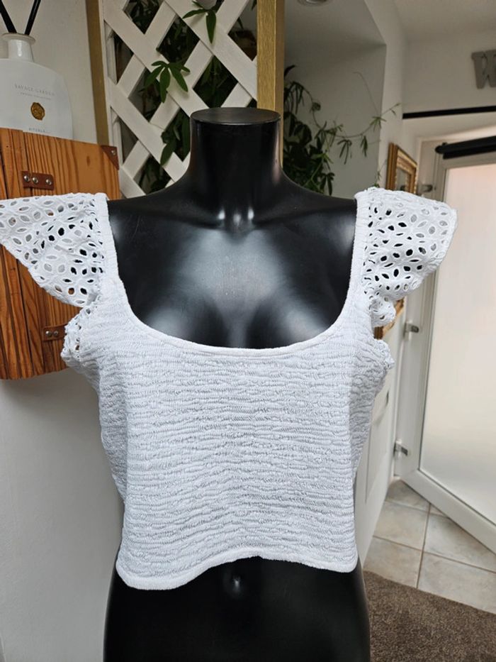 H&M top blanc taille XL - photo numéro 2