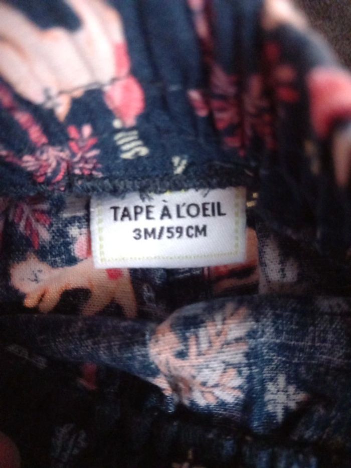 Pantalon taille 3mois 59cm tao tape à l œil - photo numéro 2