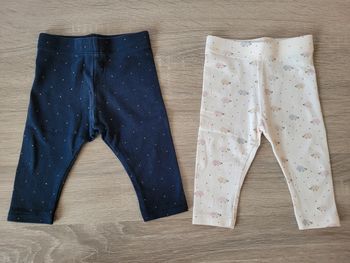Lot de 2 leggings fille en 6 mois