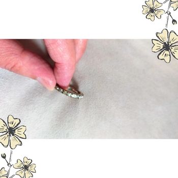 Bague vintage fine à strass – Taille 56