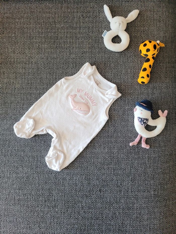 Combinaison en coton fille naissance