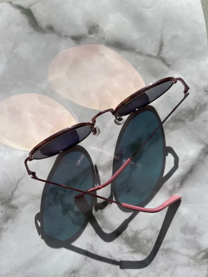 Asos design - Lunettes de soleil rondes oversize avec verres teintés rose - photo numéro 2