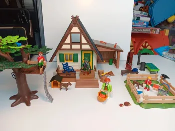 Lot figurines playmobil chalet de montagne