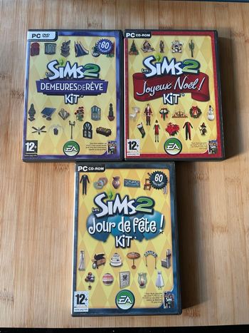 🎮 Lot 3 jeux PC Les Sims 2 – Kits d’extension officiels EA