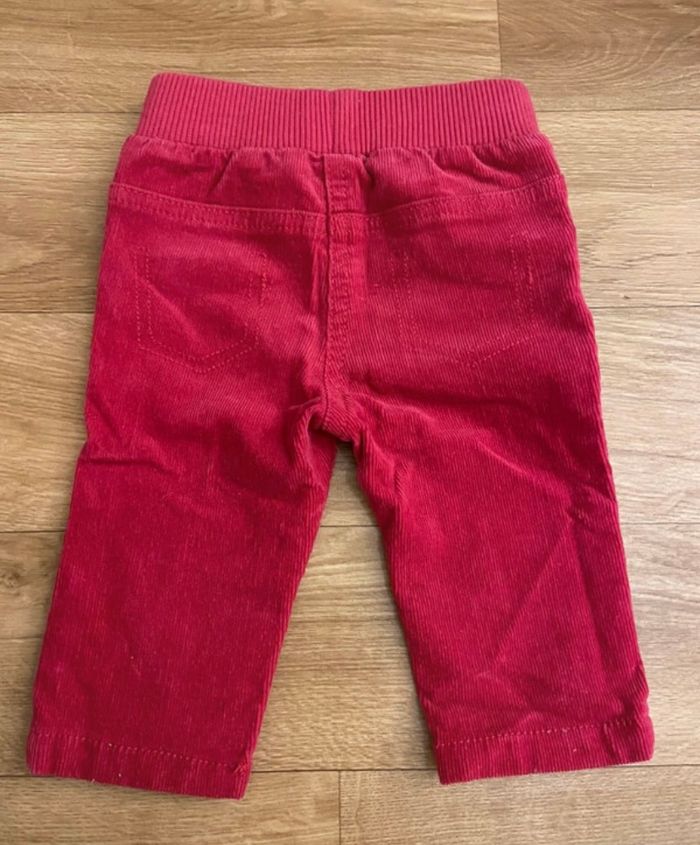 Pantalon côtelé framboise 3 mois - photo numéro 2