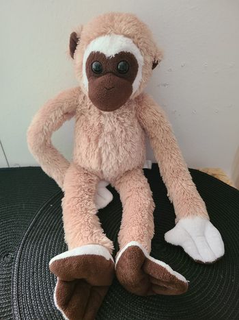 Peluche singe au bras à scratch