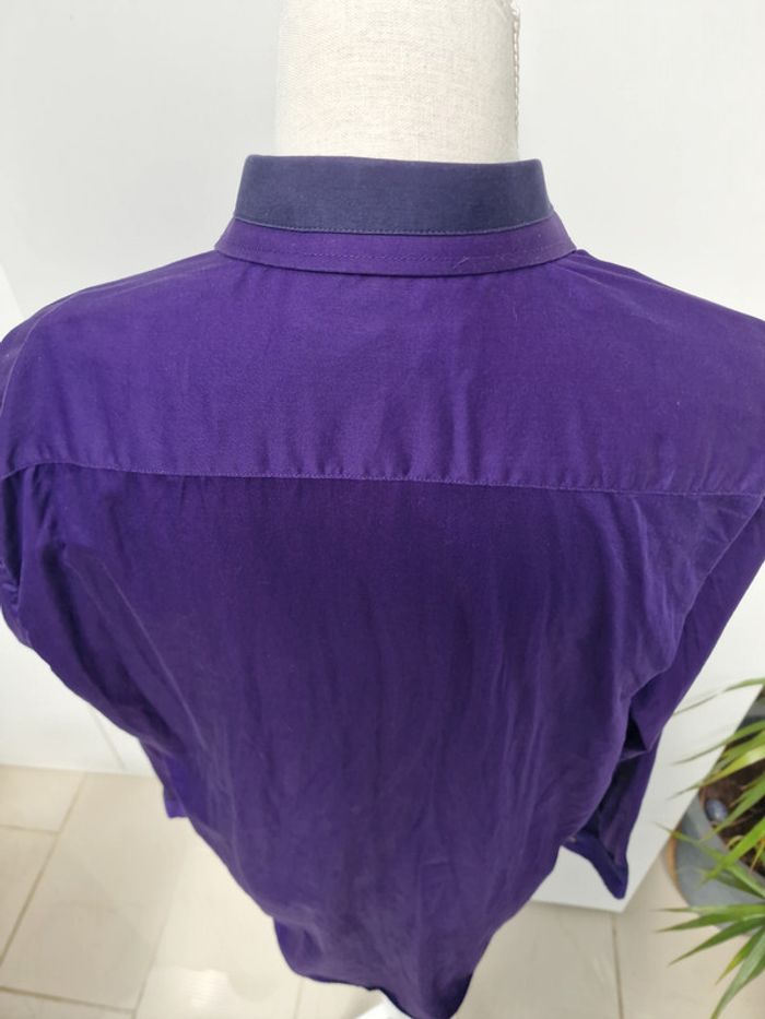 Chemise Violet Details Noirs - photo numéro 5