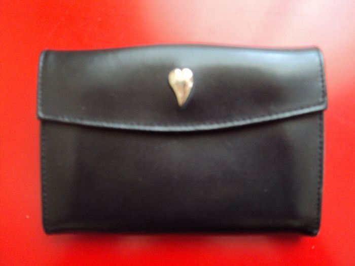 porte monnaie cuir noir