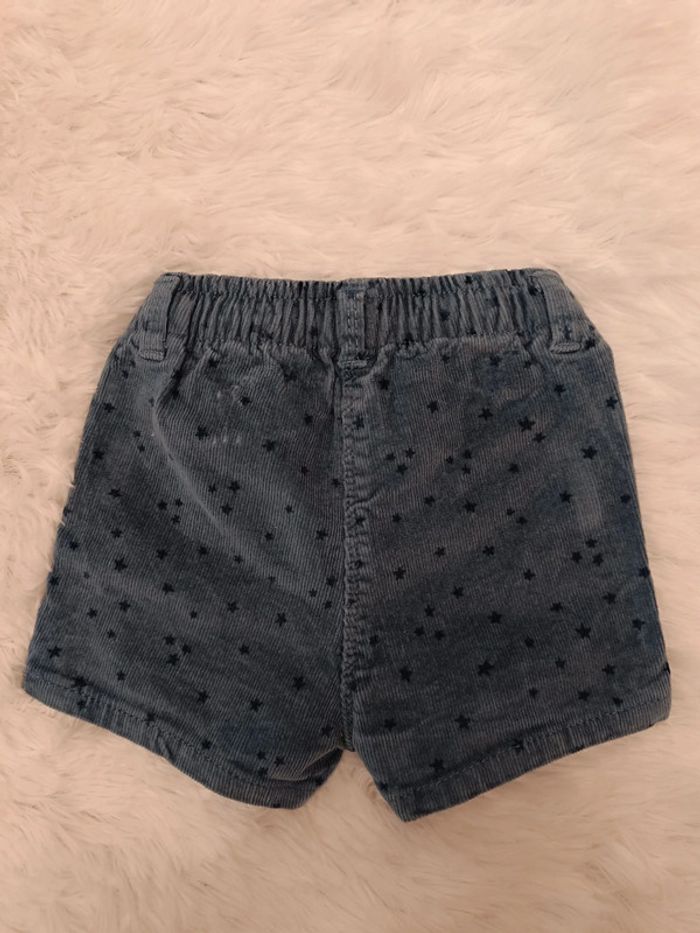 Short taille réglable velours côtelé étoiles T. 18 mois Lulu Castagnette - photo numéro 5