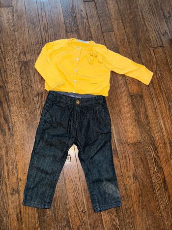 Gilet Natalys et jeans Bout’chou  9 mois