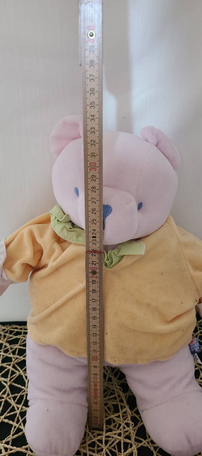 Doudou range pyjama ours blanc jaune vert SUCRE D'ORGE - photo numéro 3