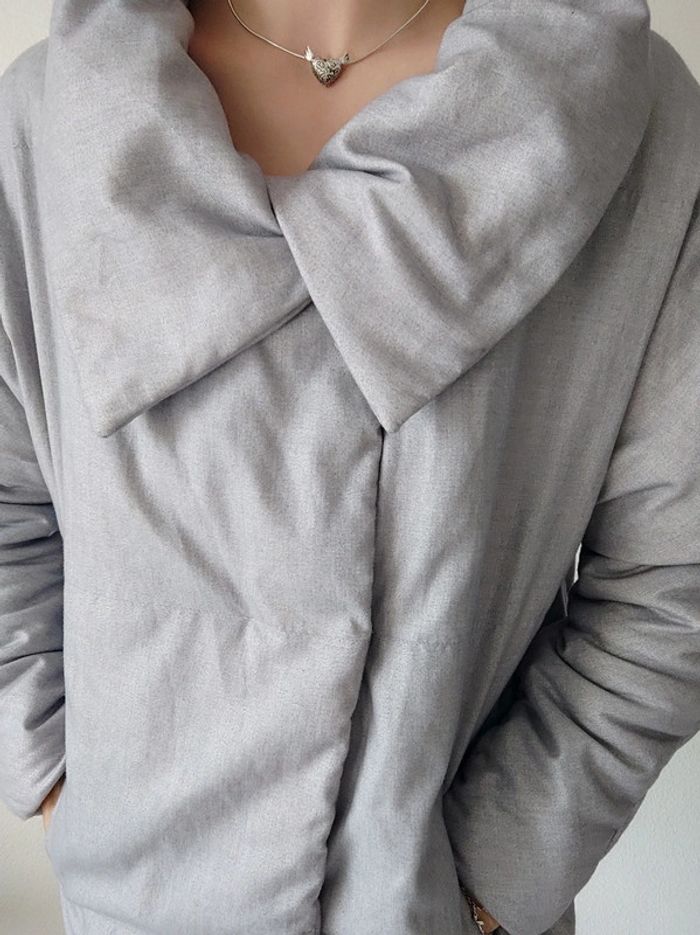 Manteau veste matelassé épais argenté col / Camaïeu - 38/M à 40/L oversize, 42/XL à 44/XXL - photo numéro 5