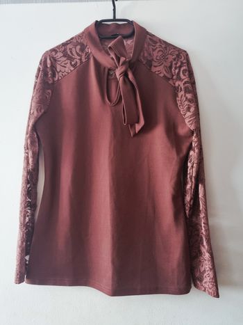 Blouse manche longue a dentelle