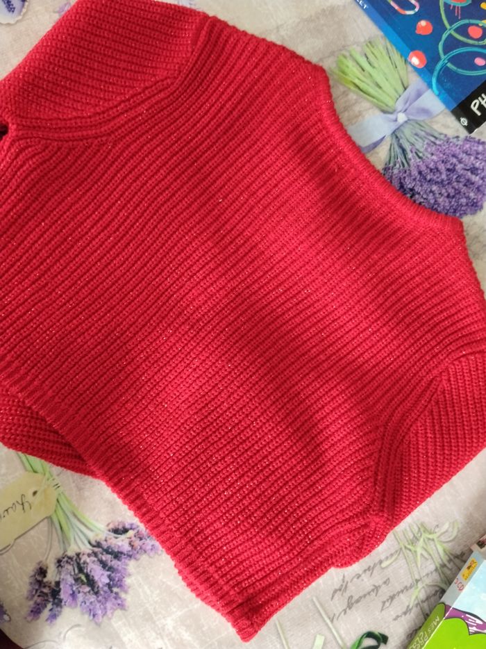 Cardigan rouge fête de - photo numéro 7