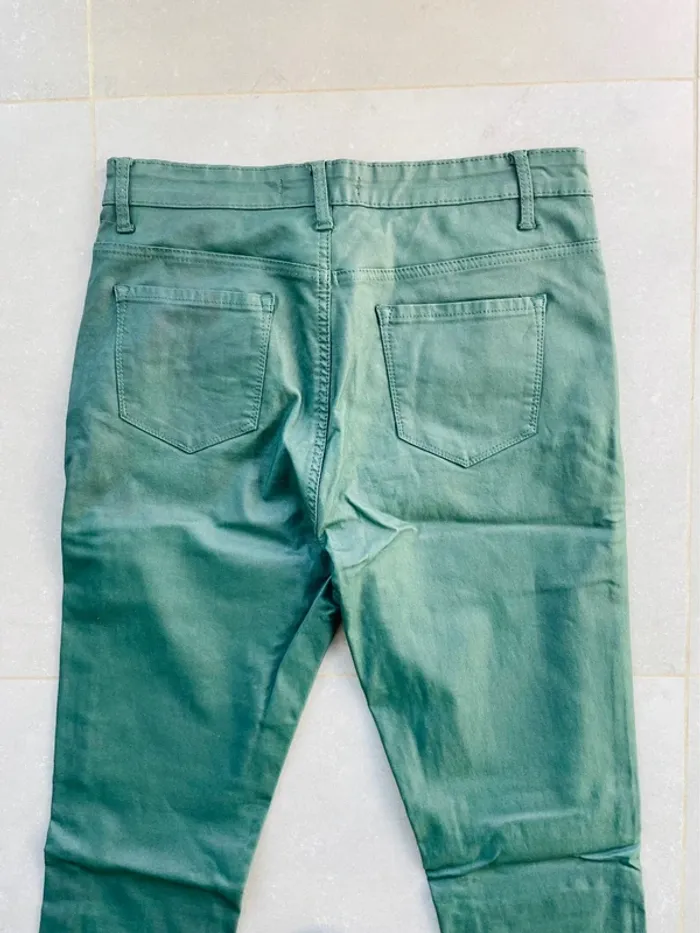 Pantalon effet huilé vert - photo numéro 7