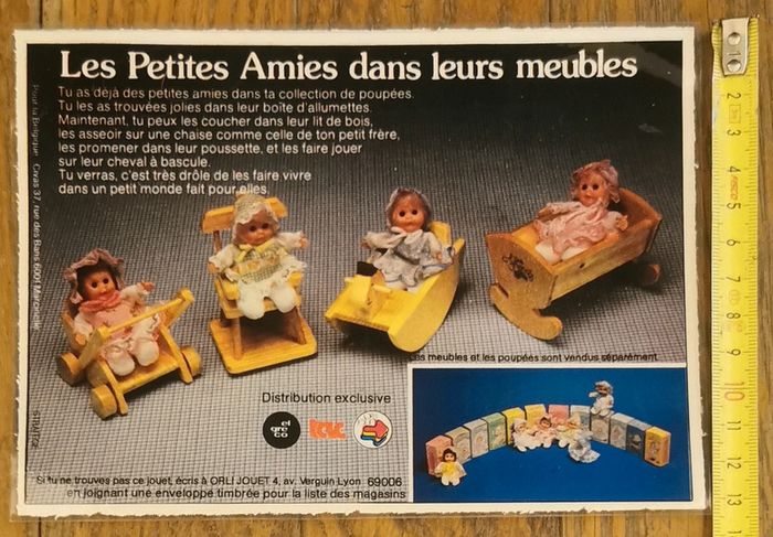 Ancienne petite publicité plastifiée poupées El greco Vintage