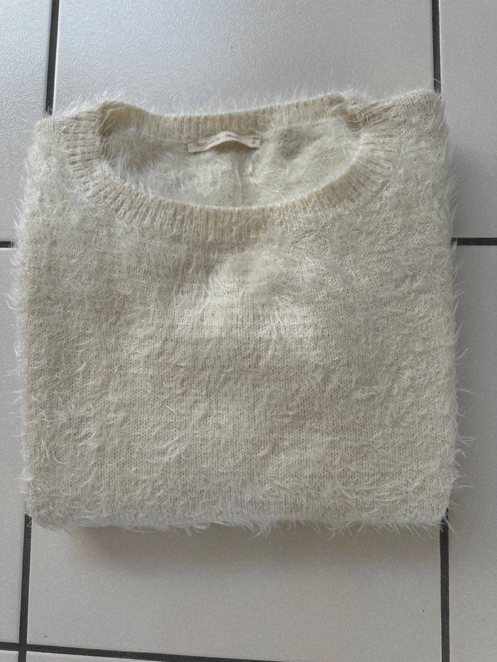 Pull en peluche blanc cassé taille 44 teddy smith en très bon état - photo numéro 9