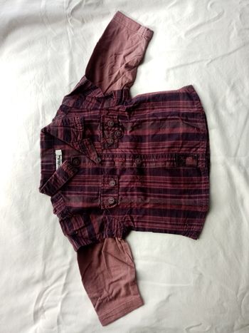 Chemise rayée manches longues 3 mois