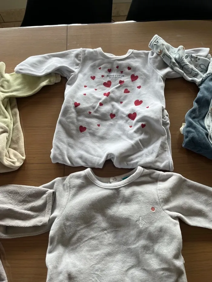 Lot de 5 pyjama, velours garçon 6 mois hivers - photo numéro 4