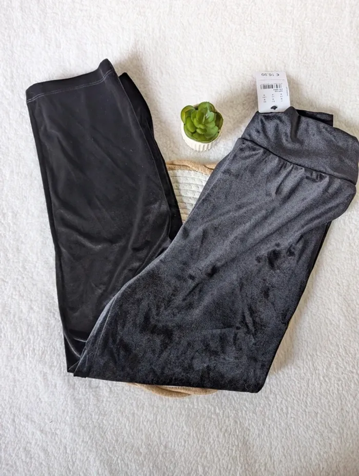 🖤 Pantalon Tezenis effet velours noir – M - photo numéro 2