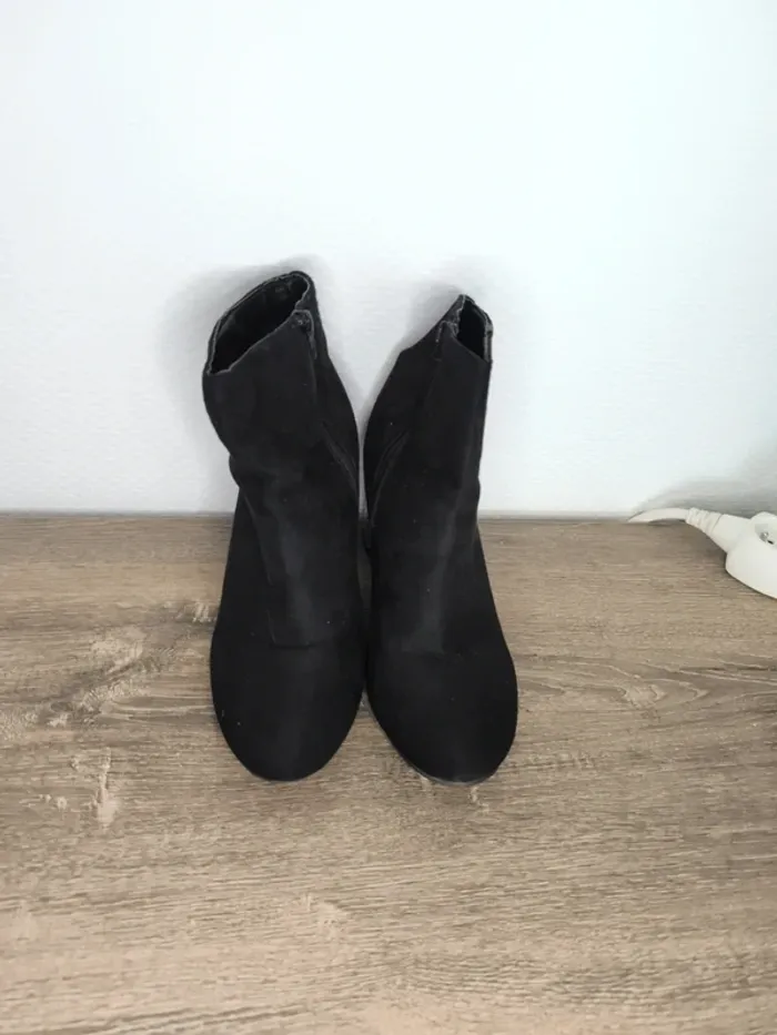 Bottines femme noir et argenté - photo numéro 2