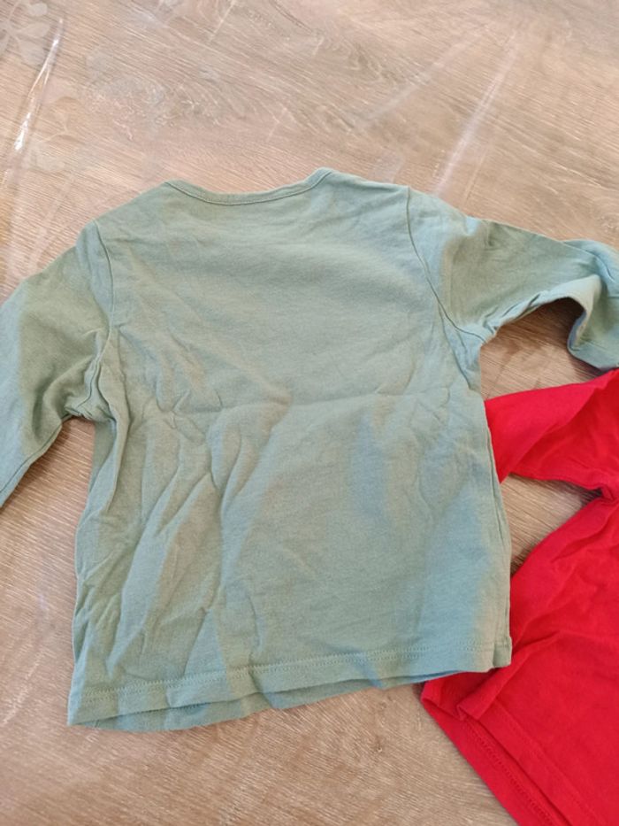 Lot tee shirt manches longues garçon 9 mois - photo numéro 5