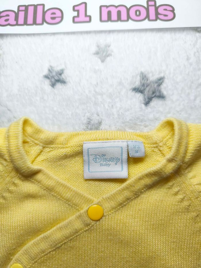 Gilet Mixte Disney baby - 1 mois - jaune - très bon état - photo numéro 3