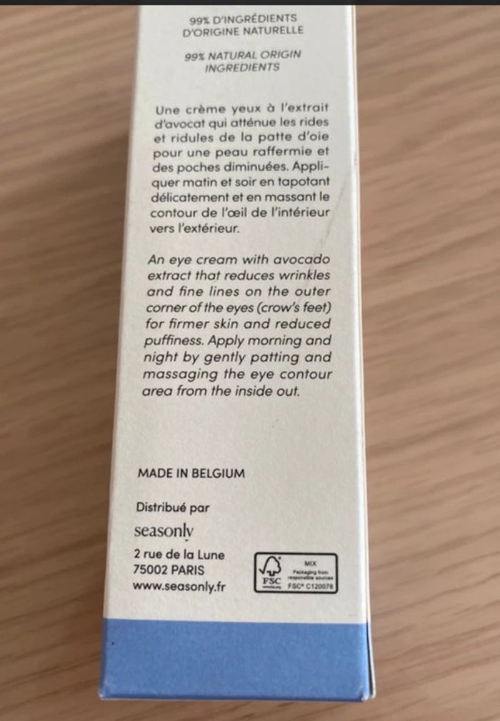 Crème pour les yeux seasonly - photo numéro 2