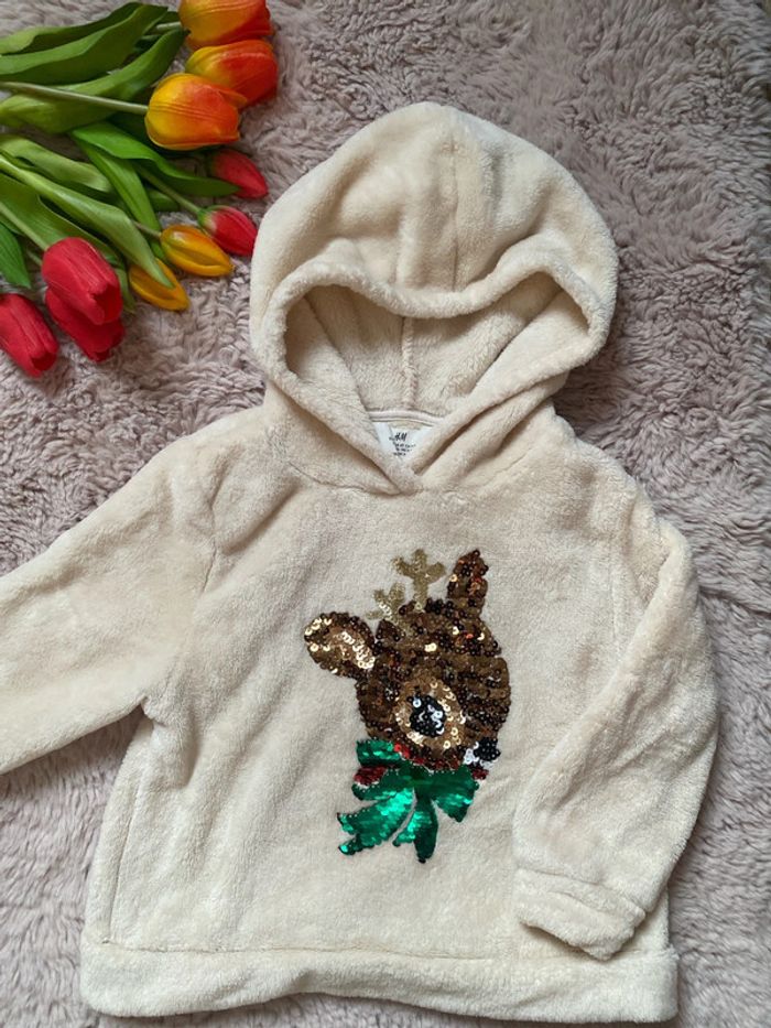 Pull chaud à capuche 3-4 ans