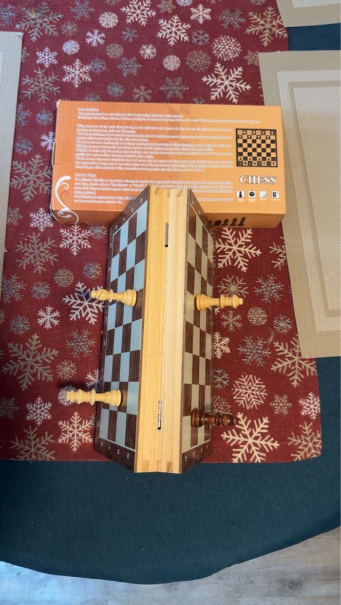 Coffret d’échecs 29 cm – bois aimanté - photo numéro 4