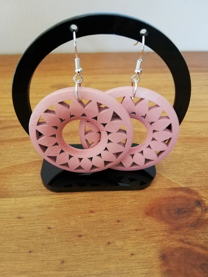 Boucles d'oreilles parmes - photo numéro 2