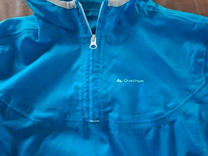 Veste imperméable de randonnée bleu Quechua 5- 6 ans - photo numéro 2