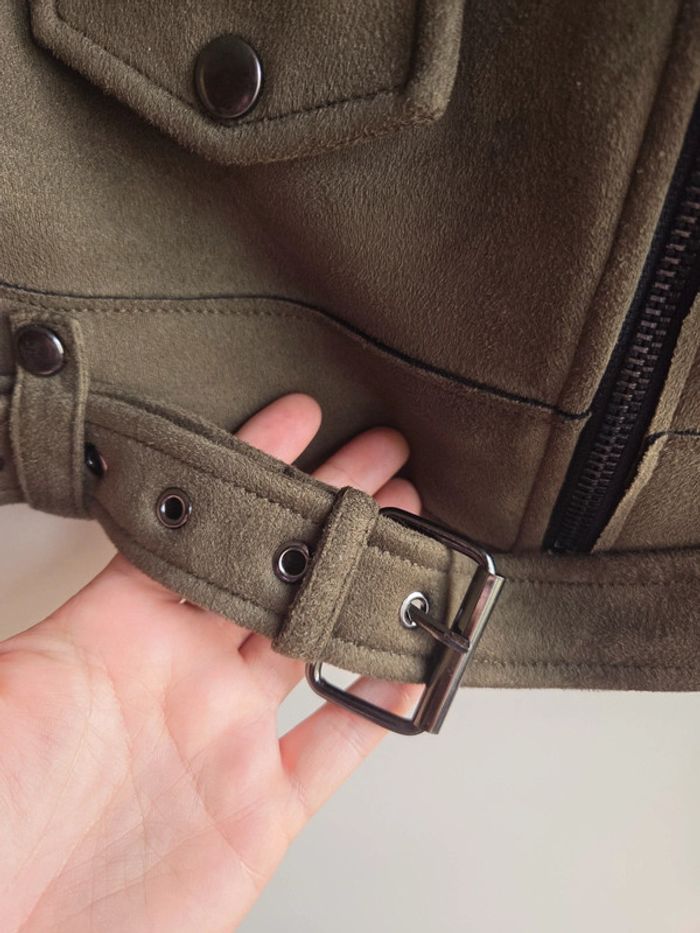 Veste perfecto softy kaki taille s neuve - photo numéro 7