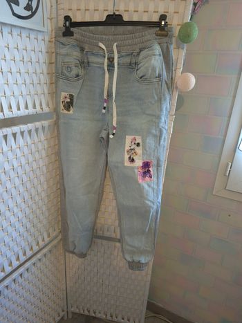 Joli  jogging bi-matière jean & molleton Desigual x Disney Minnie femme T40 / L