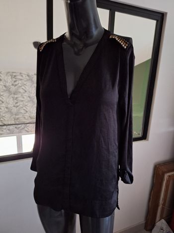 Tunique noire satinée h&m 34