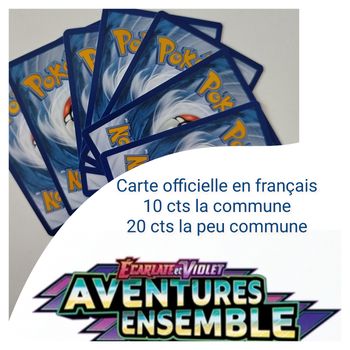 Carte pokémon officielle aventures ensemble à l'unité 