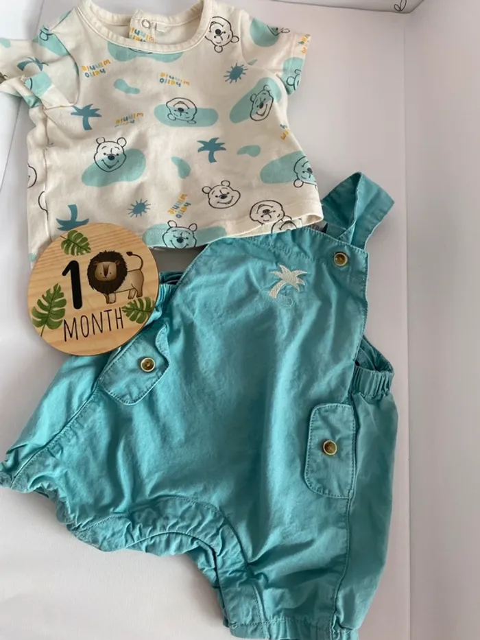 Ensemble salopette tee shirt bébé