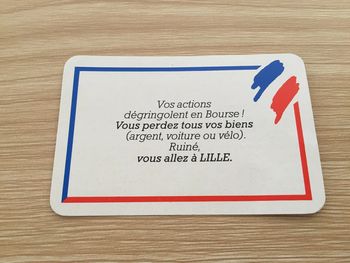Carte hasard vos actions pièce détachée jeu de société Richesses de France édition Nathan #A42