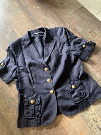 Blazer marin stylé manches courtes