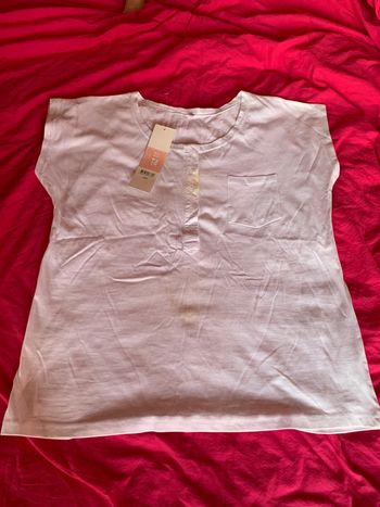 tee shirt neuf blanc taille 4