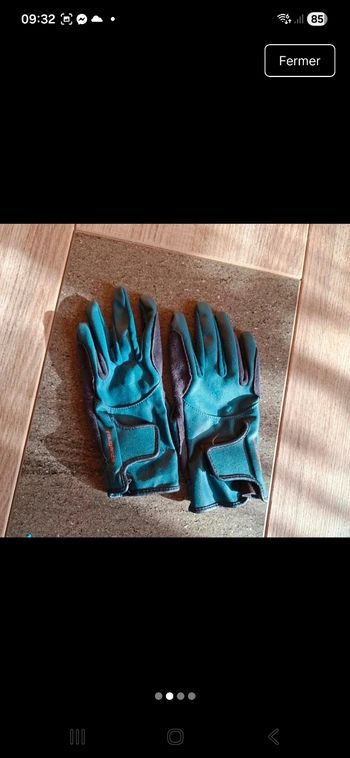 Gants d’équitation Fouganza vert 