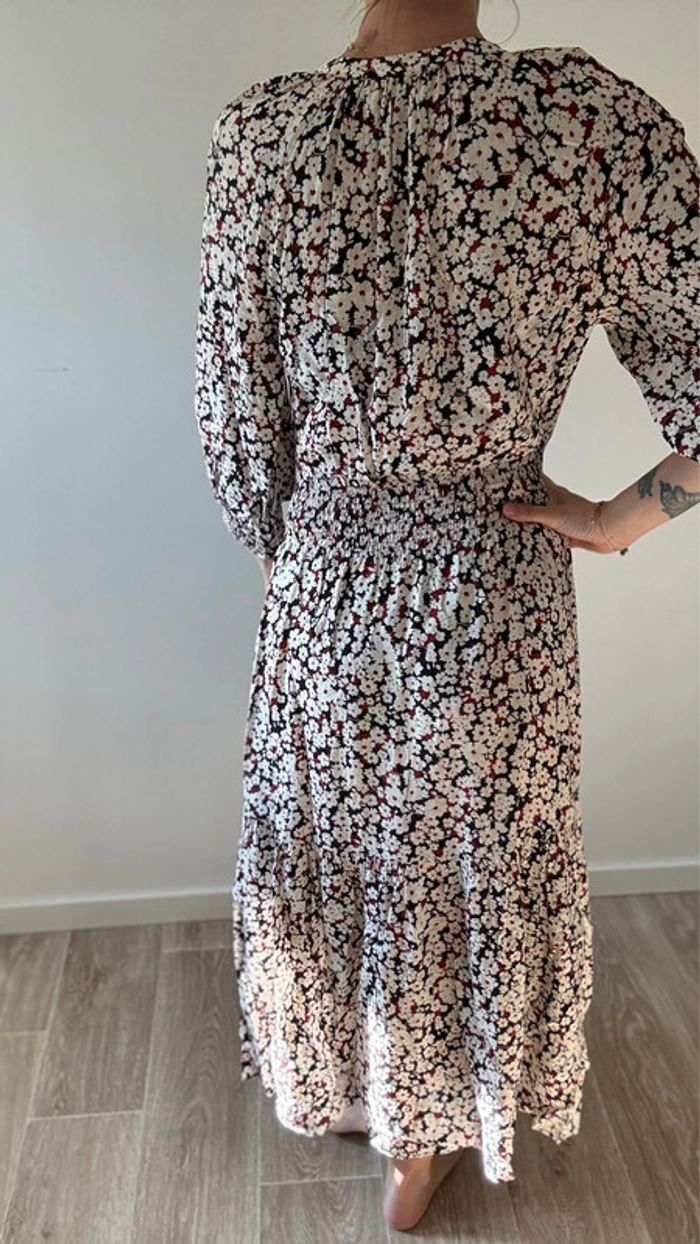 Robe longue Zara fleuris taille S en parfait état - photo numéro 3