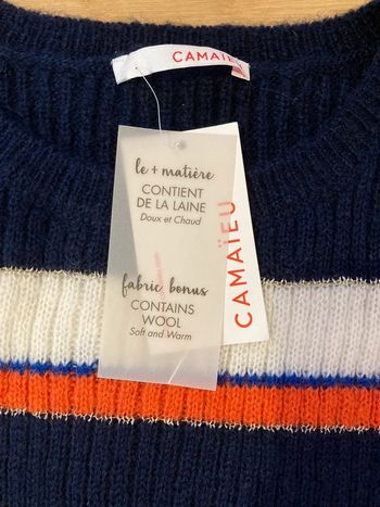 Neuf - Pull laine Camaïeu taille S