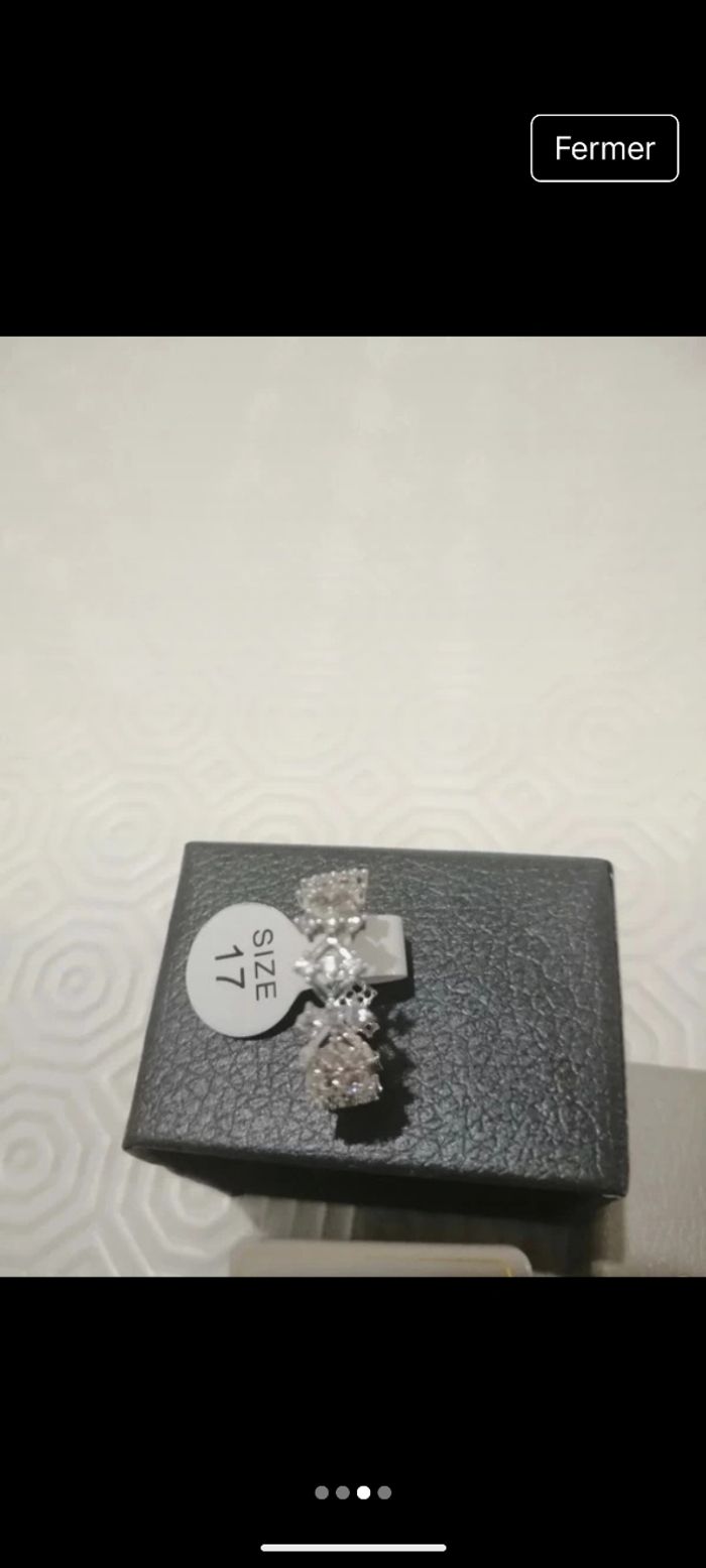 Magnifique bague Gioyes métal argenté flocon de neige. Taille 17 mm - photo numéro 2