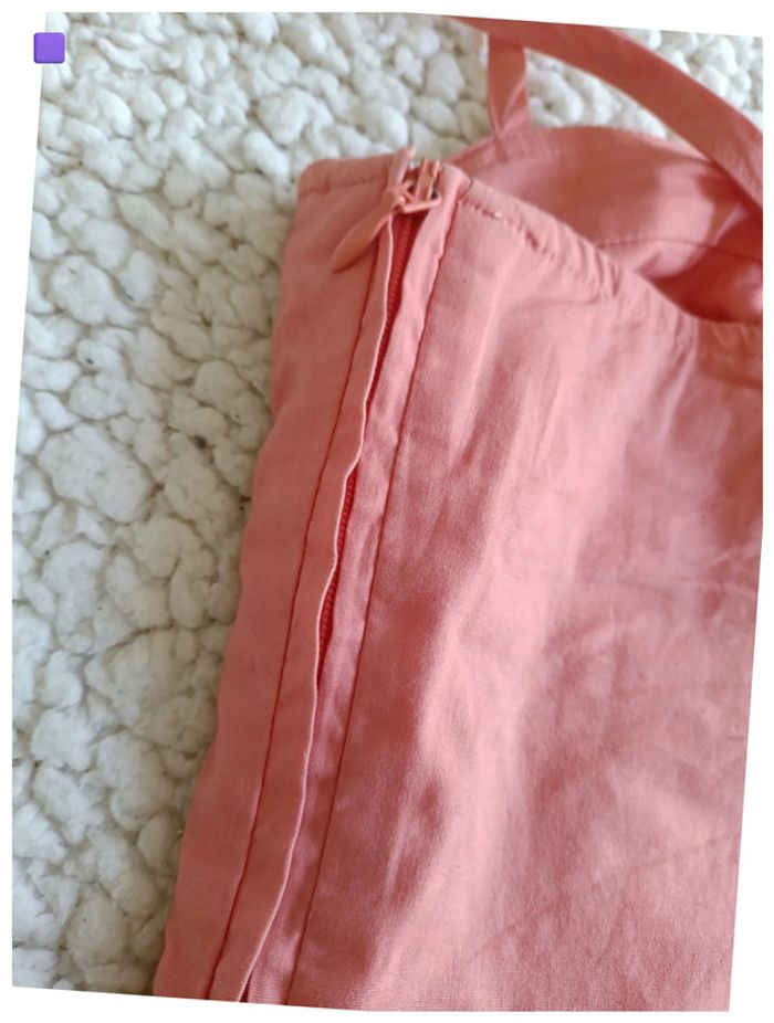Bustier corset vintage rose structuré avec fermeture éclair - photo numéro 6