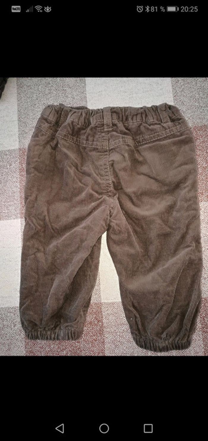 Pantalon 6 mois épais doublé marron in extenso - photo numéro 4