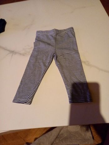 Legging court ligné