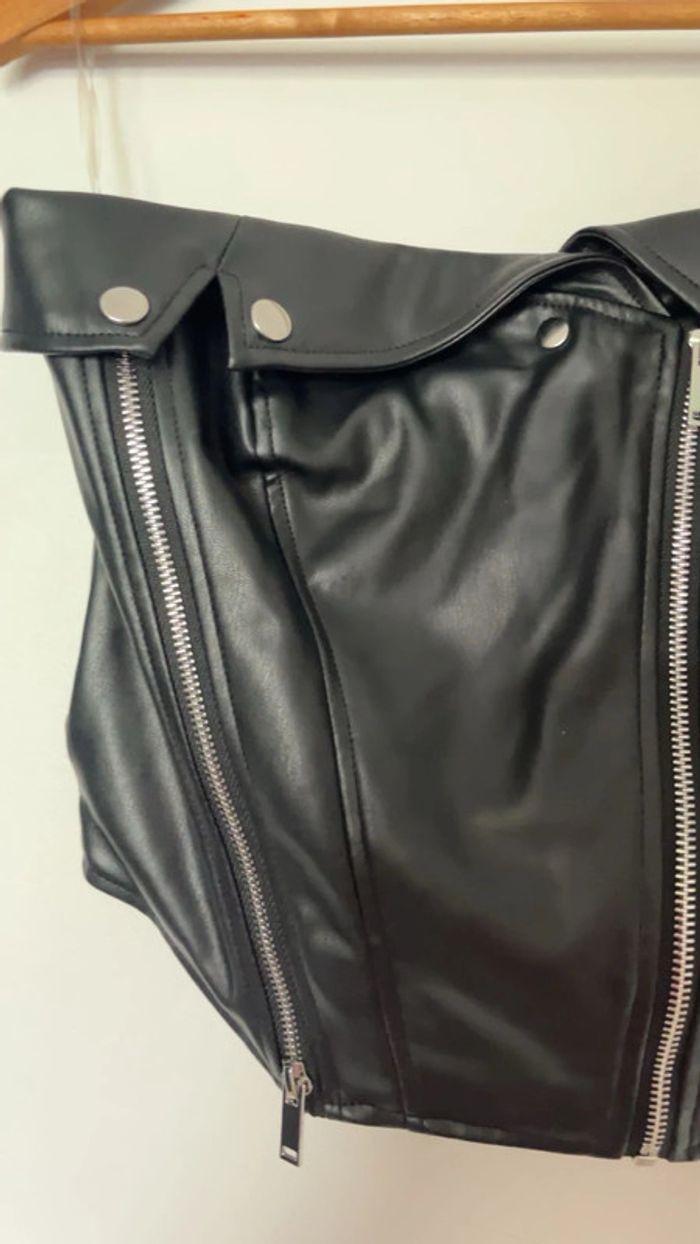 Haut bustier femme neuf étiquette similicuir - photo numéro 5