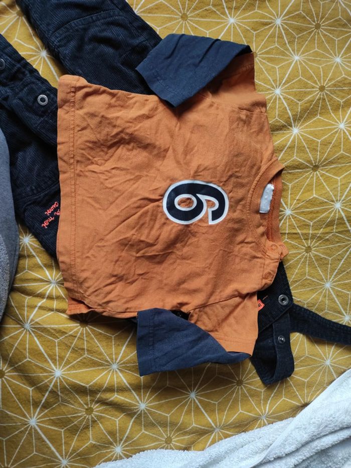 Salopette velours noir orchestra+ 1tee shirt offert - photo numéro 4