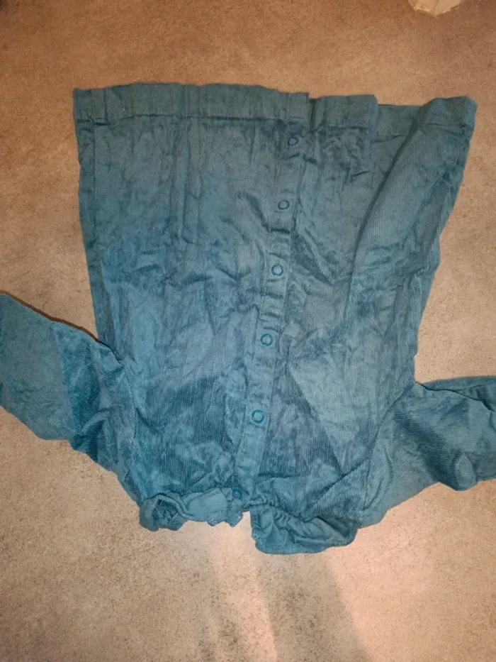 Robe velours épais Petit bateau bleue 67cm - photo numéro 3